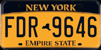 NY license plate FDR9646