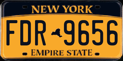 NY license plate FDR9656