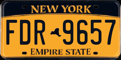 NY license plate FDR9657
