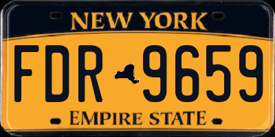 NY license plate FDR9659