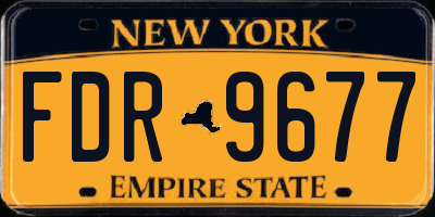 NY license plate FDR9677