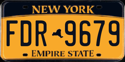 NY license plate FDR9679
