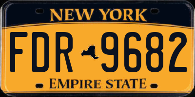 NY license plate FDR9682