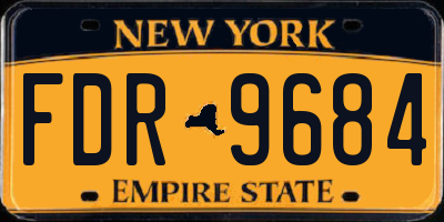 NY license plate FDR9684