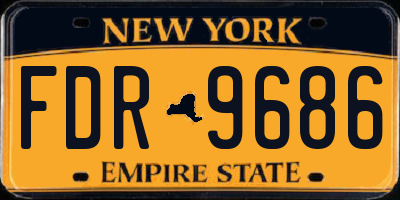 NY license plate FDR9686