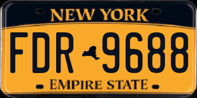 NY license plate FDR9688