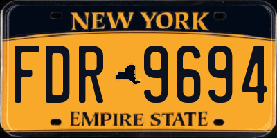 NY license plate FDR9694