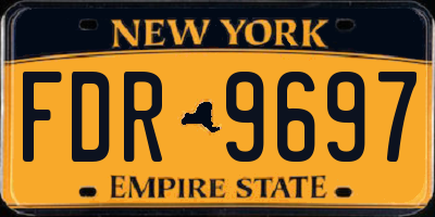NY license plate FDR9697
