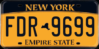 NY license plate FDR9699