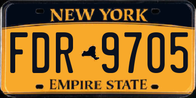 NY license plate FDR9705