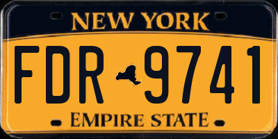 NY license plate FDR9741