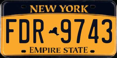 NY license plate FDR9743