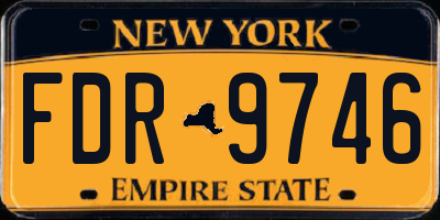 NY license plate FDR9746