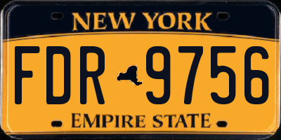 NY license plate FDR9756