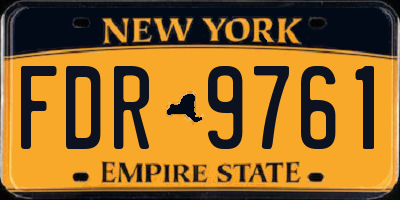 NY license plate FDR9761