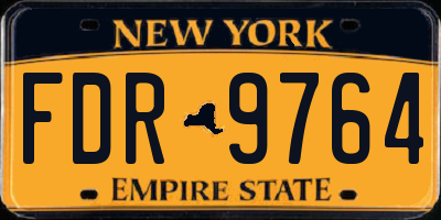 NY license plate FDR9764