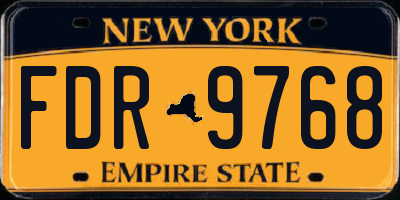NY license plate FDR9768