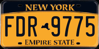 NY license plate FDR9775
