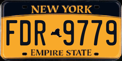NY license plate FDR9779
