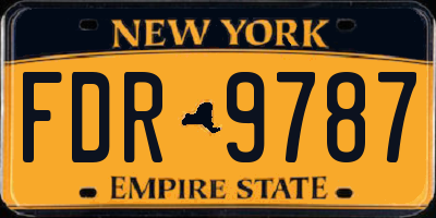 NY license plate FDR9787