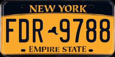 NY license plate FDR9788