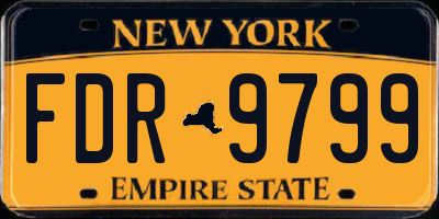 NY license plate FDR9799
