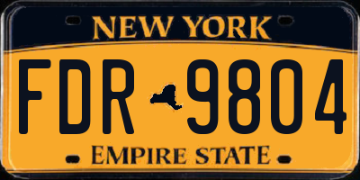 NY license plate FDR9804