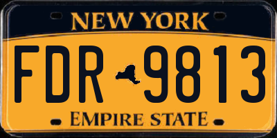 NY license plate FDR9813