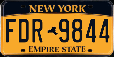 NY license plate FDR9844
