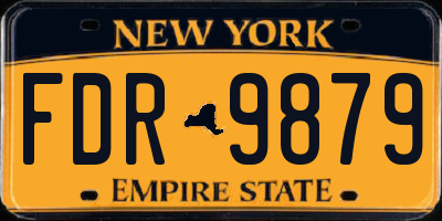 NY license plate FDR9879