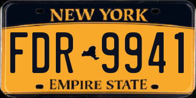 NY license plate FDR9941