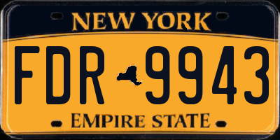 NY license plate FDR9943