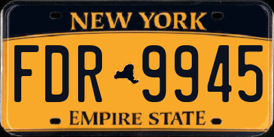 NY license plate FDR9945