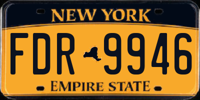 NY license plate FDR9946