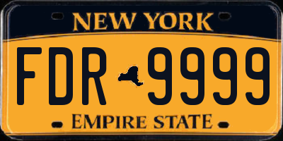NY license plate FDR9999