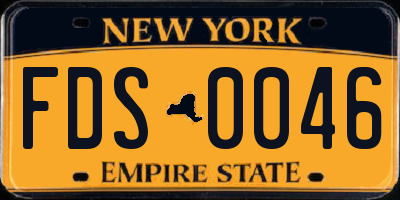 NY license plate FDS0046