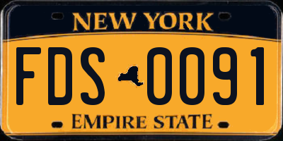 NY license plate FDS0091