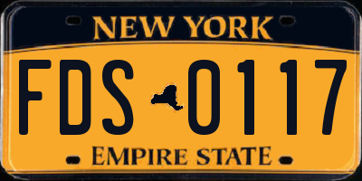 NY license plate FDS0117