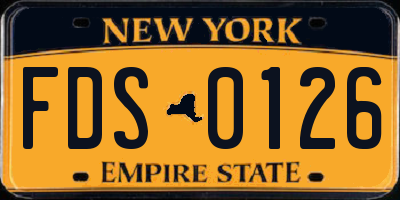 NY license plate FDS0126