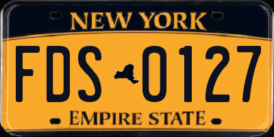 NY license plate FDS0127