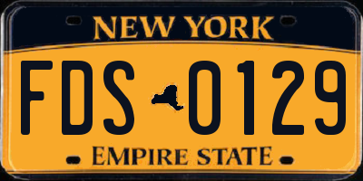 NY license plate FDS0129