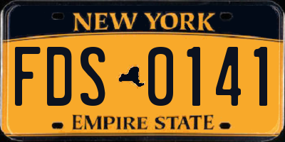 NY license plate FDS0141