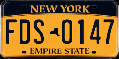 NY license plate FDS0147