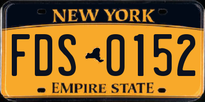 NY license plate FDS0152
