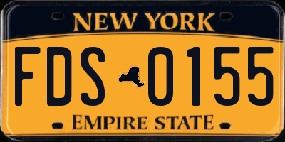 NY license plate FDS0155