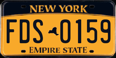 NY license plate FDS0159
