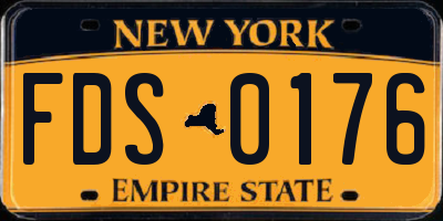 NY license plate FDS0176