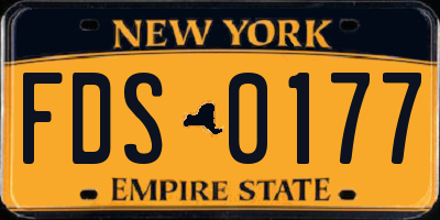 NY license plate FDS0177