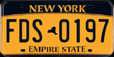 NY license plate FDS0197