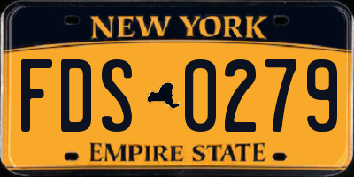 NY license plate FDS0279